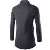 New winter fashion color Lapel long coats in men wool coat 5 color blue