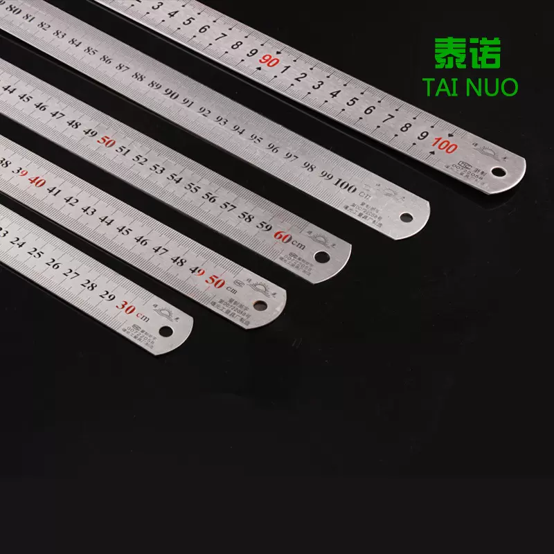 厂价直供 不锈钢  尺子 钢直尺 钢板尺 直尺50 60 1米 2米 曙光牌