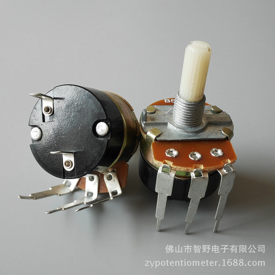 供应24mm绝缘轴大功率带开关电位器B100K B500K