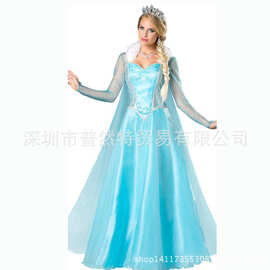 万圣节服装 冰雪奇缘艾莎公主cosplay 动漫角色扮演成人演出服