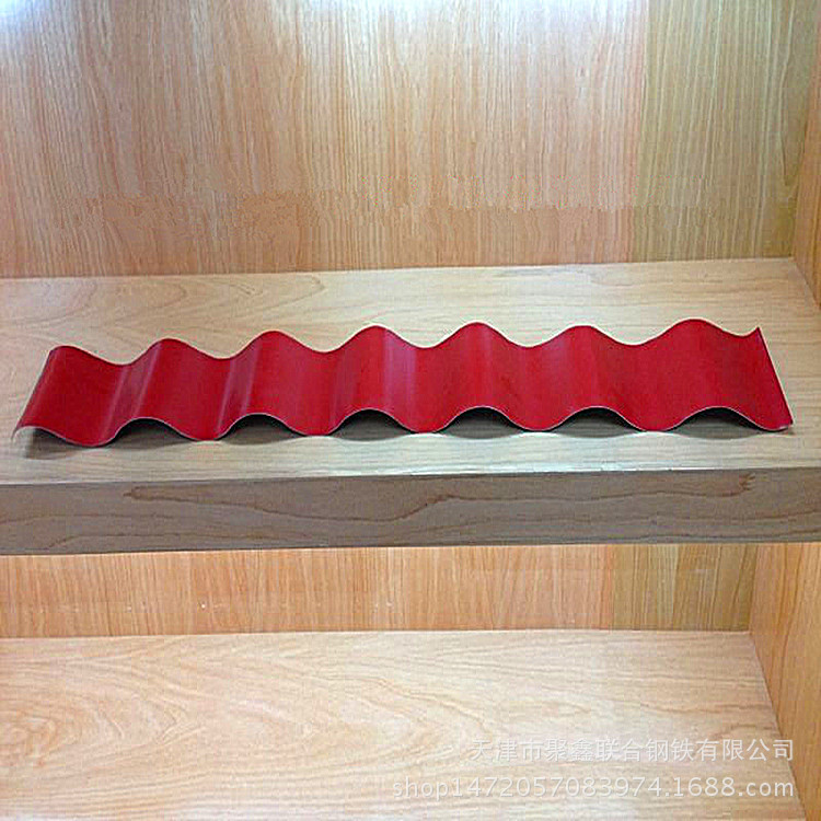 加工生产供应1.0/1.1/1.2厚彩钢瓦楞板 可压各种板型 颜色 瓦楞板