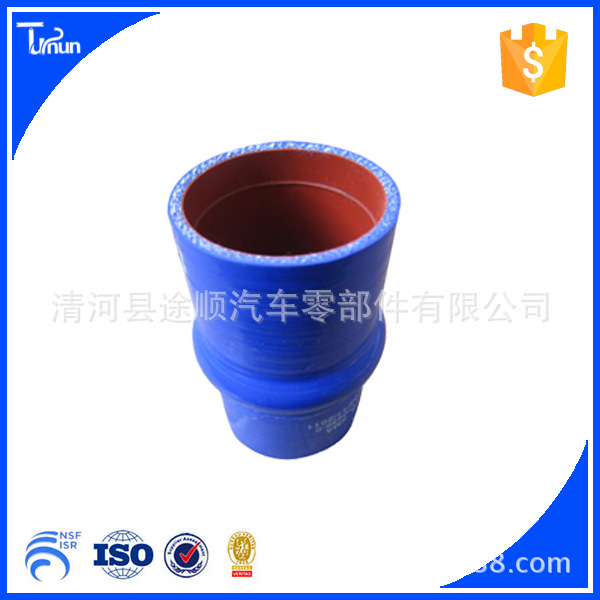生产汽车硅胶管发动机进气硅胶管蓝色单波纹硅胶管