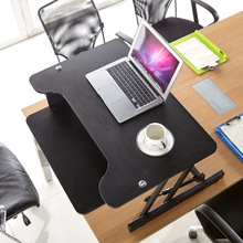 气动站立式电脑升降桌笔记本办公桌电脑台桌上桌可移动书桌按钮款