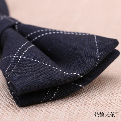 Bow Tie Men's Korean Style Groom Wedding Casual British Plaid Trendy Bow Tie Wholesale