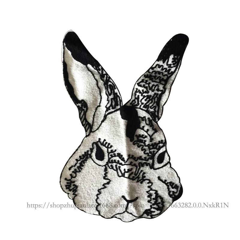 兔子刺绣布贴衣服补丁贴大号卡通动物服装花个漏洞贴电脑绣花布贴