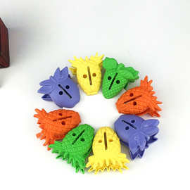 直销塑料凉衣夹袜子衣裤四件套防风8个四色水果夹卡通造型衣物