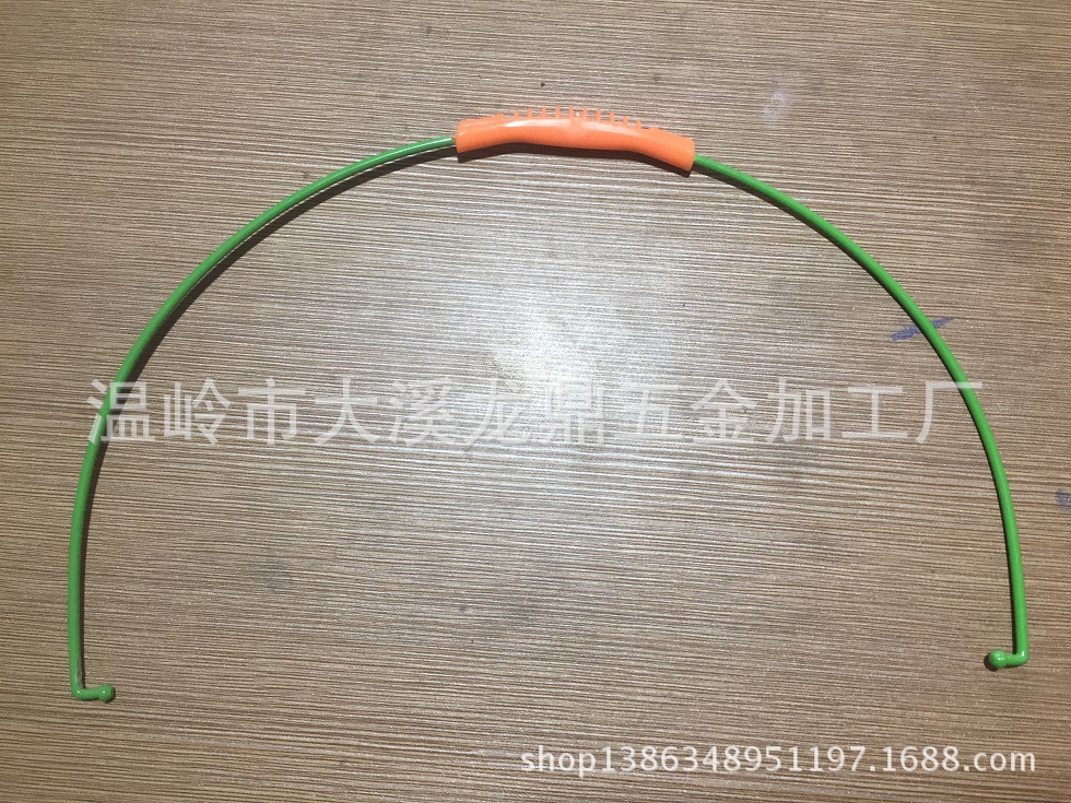 4.0*34喷塑绿色PE黄色塑料水桶提手、塑料桶桶钩