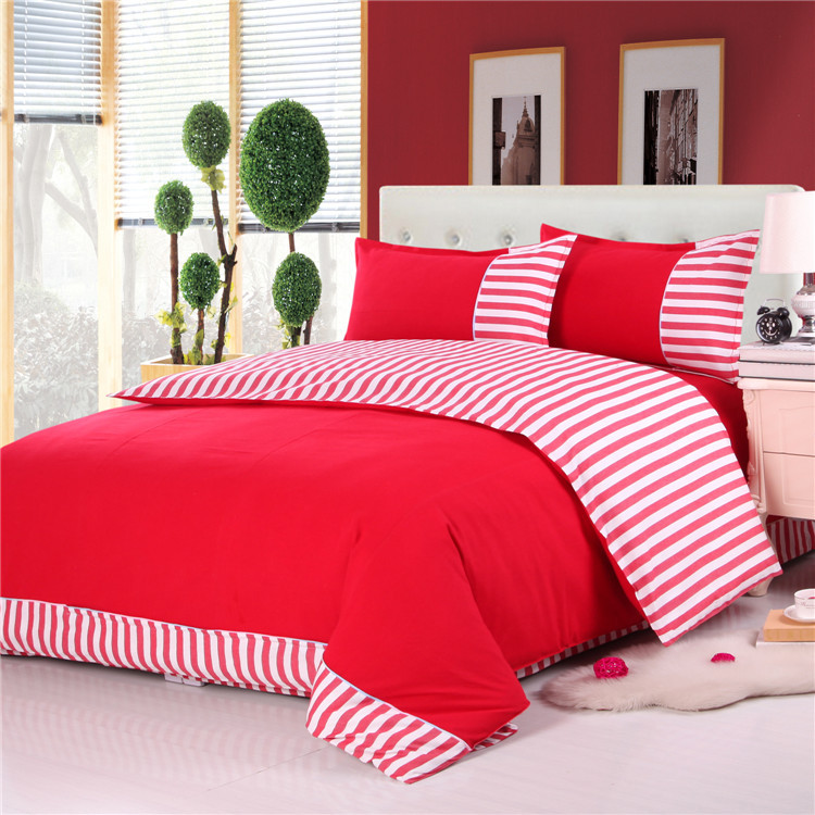 厂家供应32线棉质老粗布床单整幅四件套床单单人学生双人床单