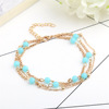 Fashionable universal ankle bracelet, fresh beads, wholesale, European style