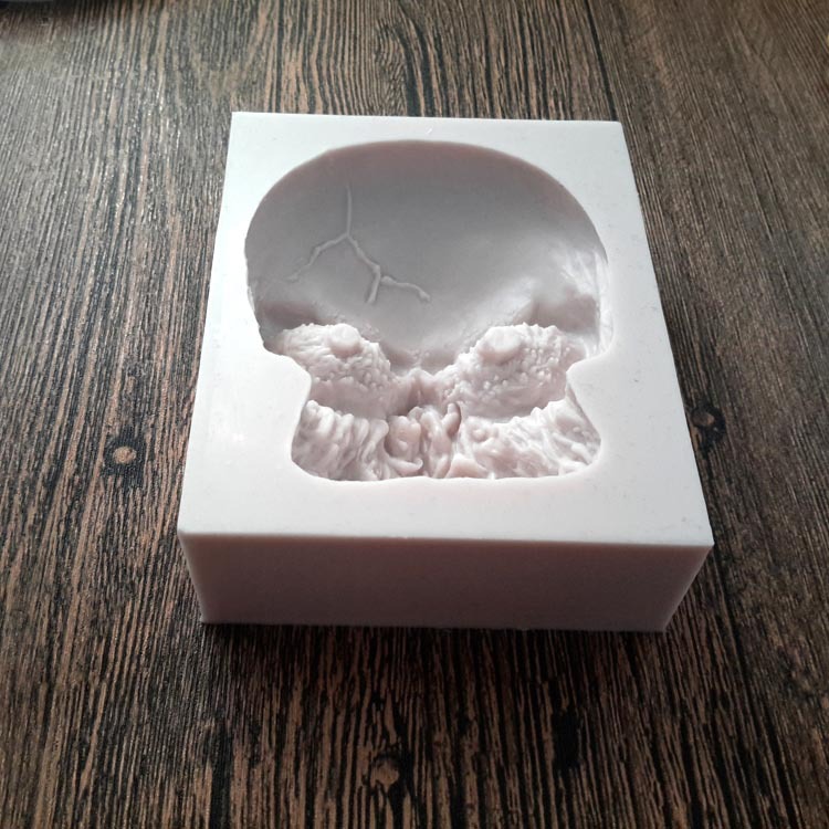 Halloween tridimensional cráneo molde de silicona molde de chocolate molde de la torta hecha a mano molde de jabón al por mayor
