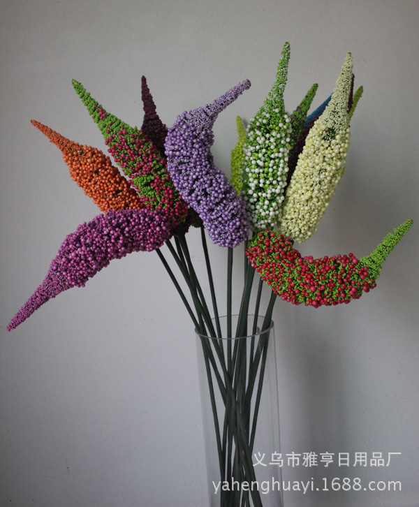小號鳳梨 發泡獨尾草 插花配材 仿真花