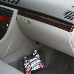 Car trunk mesh net, universal trunk storage net side mesh bag, magic tape double-layer trunk storage bag