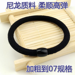 5163歐美 髮飾 扎頭髮皮筋 高彈加粗經典款黑色發圈 尼龍頭繩批發
