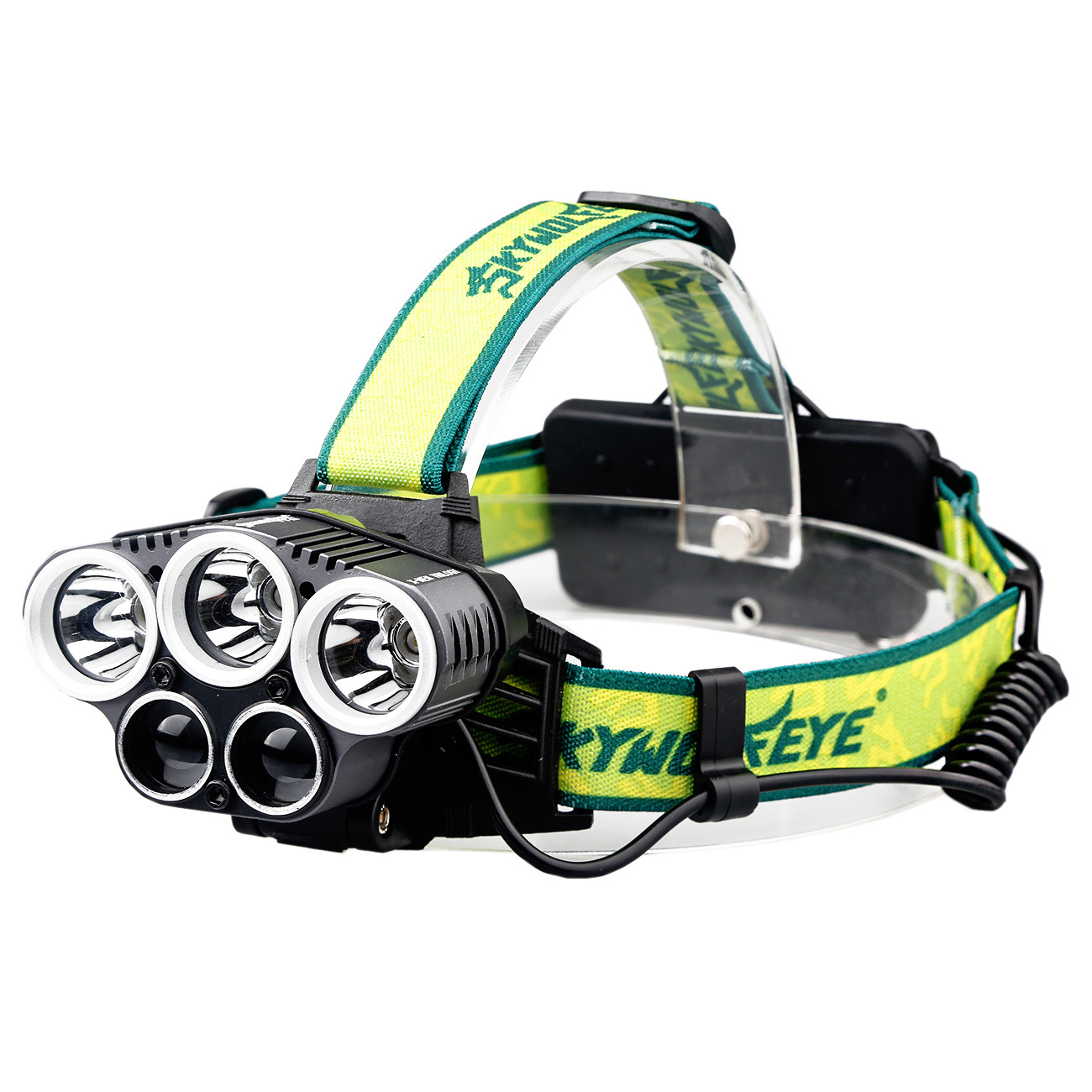 Sirius eye patent T6 Strong light 5LED Headlight Blue light white light Fishing Lights belt USB charge Manufactor wholesale