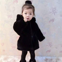 Children's Cotton Winter Coat Korean Style Unisex Toddler and Big Kid Faux Fur Jacket Baby Cotton Coat Parent-Child Set