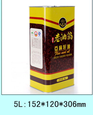 聊城龙波制罐厂家大量定制 马口铁铁盒 铁罐 5L山茶油铁罐铁桶