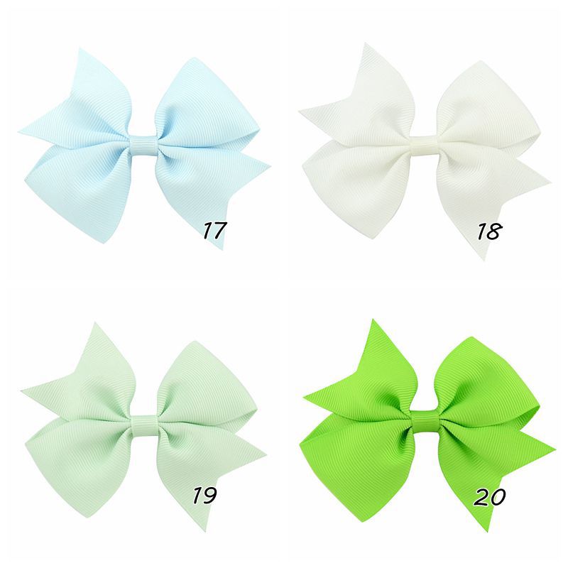 Fashion Solid Color Ribbed Ribbon V-shaped Bowknot Clip Children's Hair Accessories display picture 5