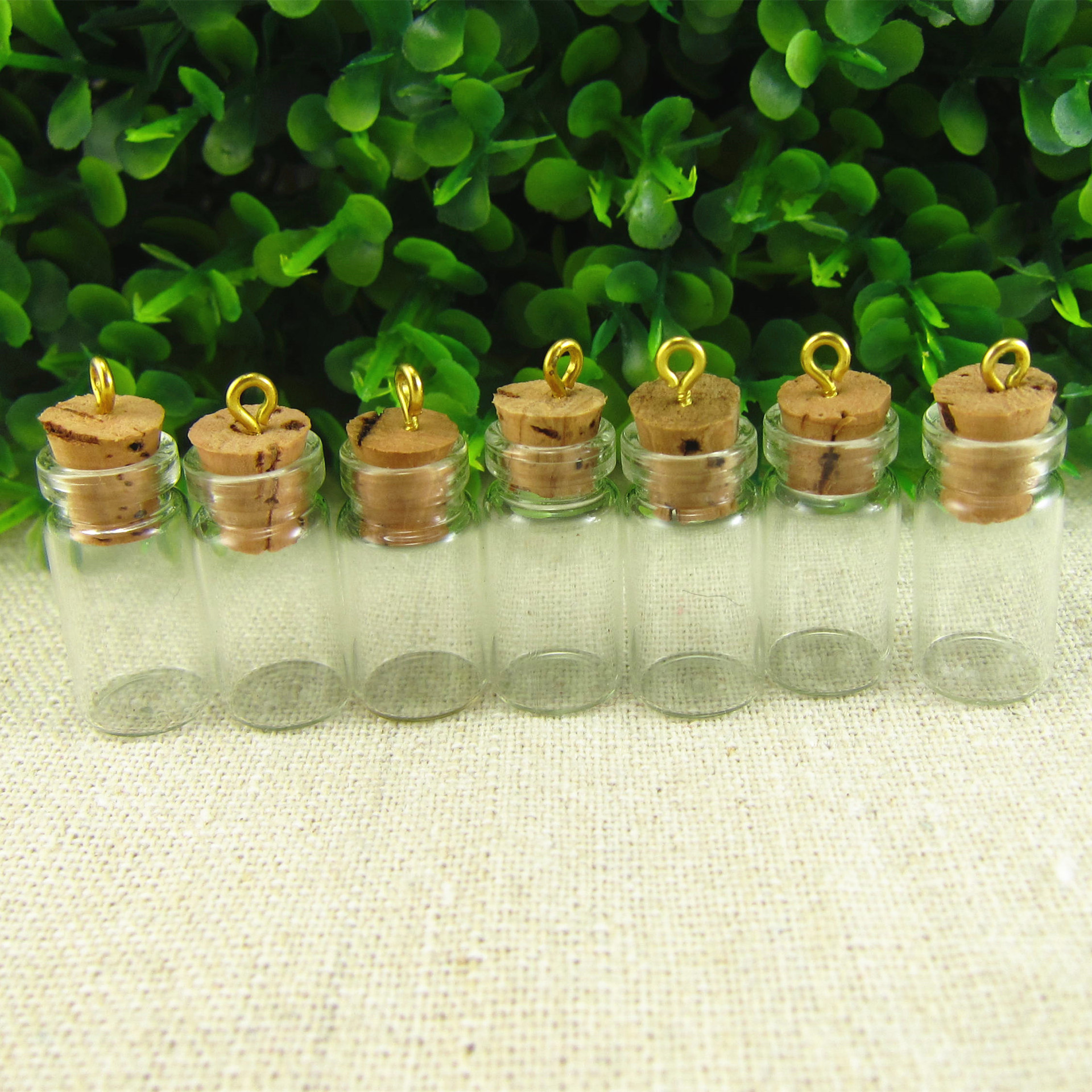 0.5ML玻璃精油瓶diy饰品吊坠香薰小瓶木塞扩香水分装瓶子11X22MM