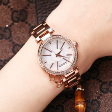 香港GUOU歐美簡約風鋼帶名媛手表氣質復古休閑鋼帶時尚學生女式表