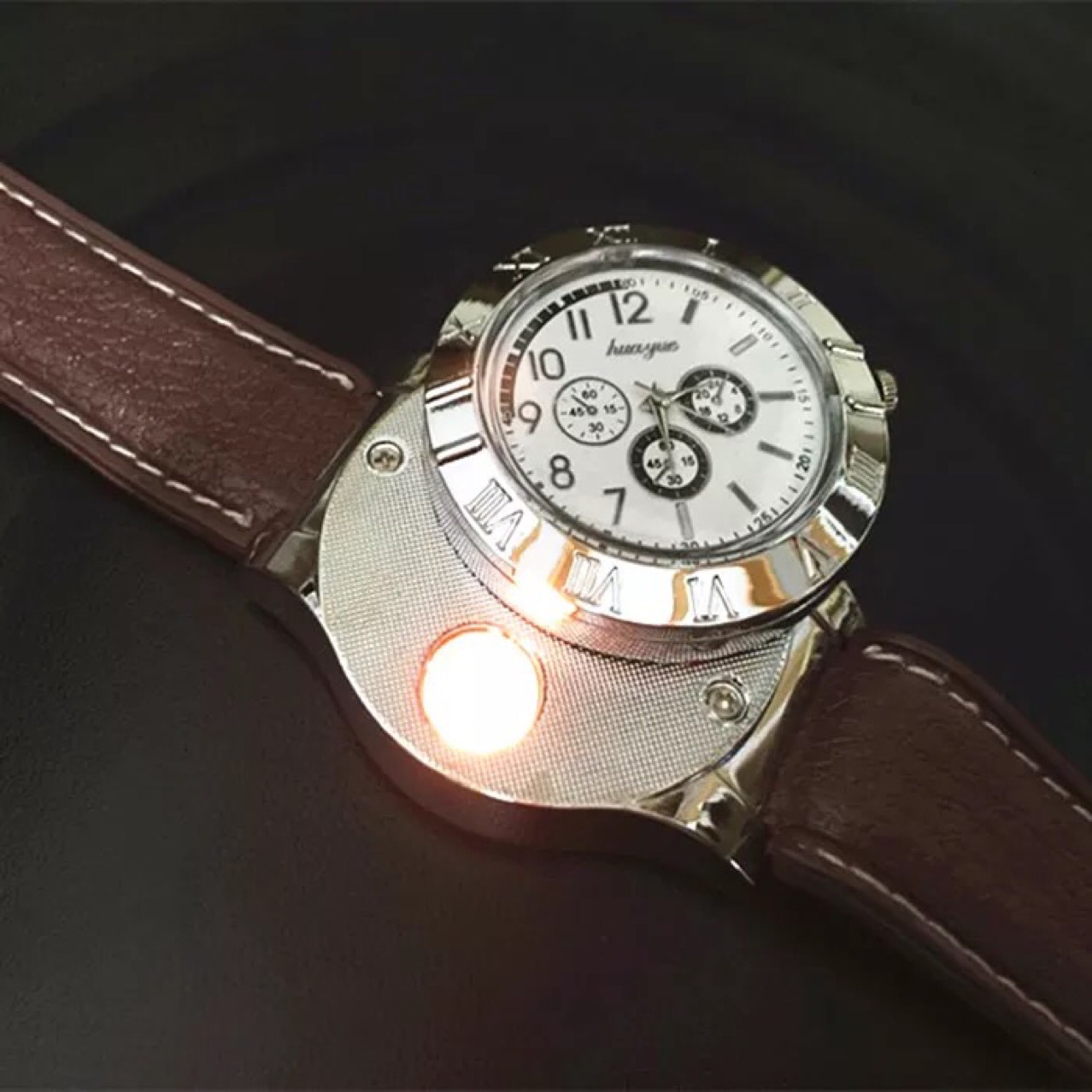Creative Windproof Charging Lighter Watch