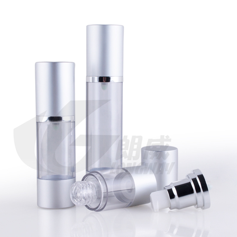 15ml 30ml 50ml botella de vacío de plata aluminio electroquímico vacío sub-botella esencia botella cosmética