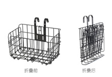 自行车车篮前车筐后货架菜篮子宠物筐加粗钢丝加大方口后挂可折叠