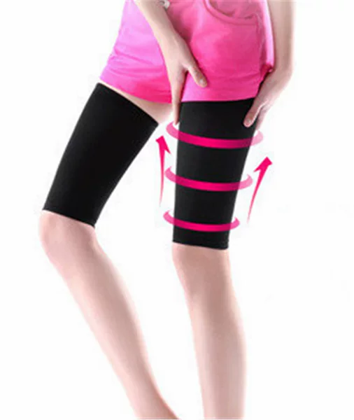 Heat decoding corset with skinny leg band concave-convex thigh muscle massage corset black corset