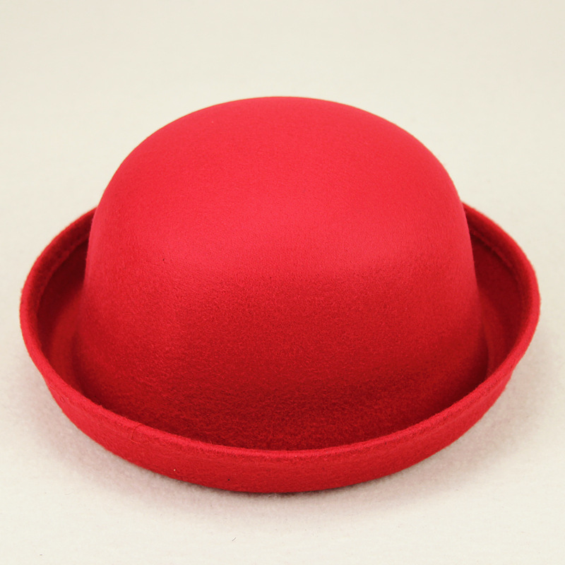 Unisex Simple Style Solid Color Eaveless Fedora Hat display picture 4