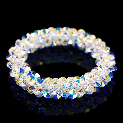 2018款专柜好货源  纯手工串珠奥地利切割工艺水晶手链