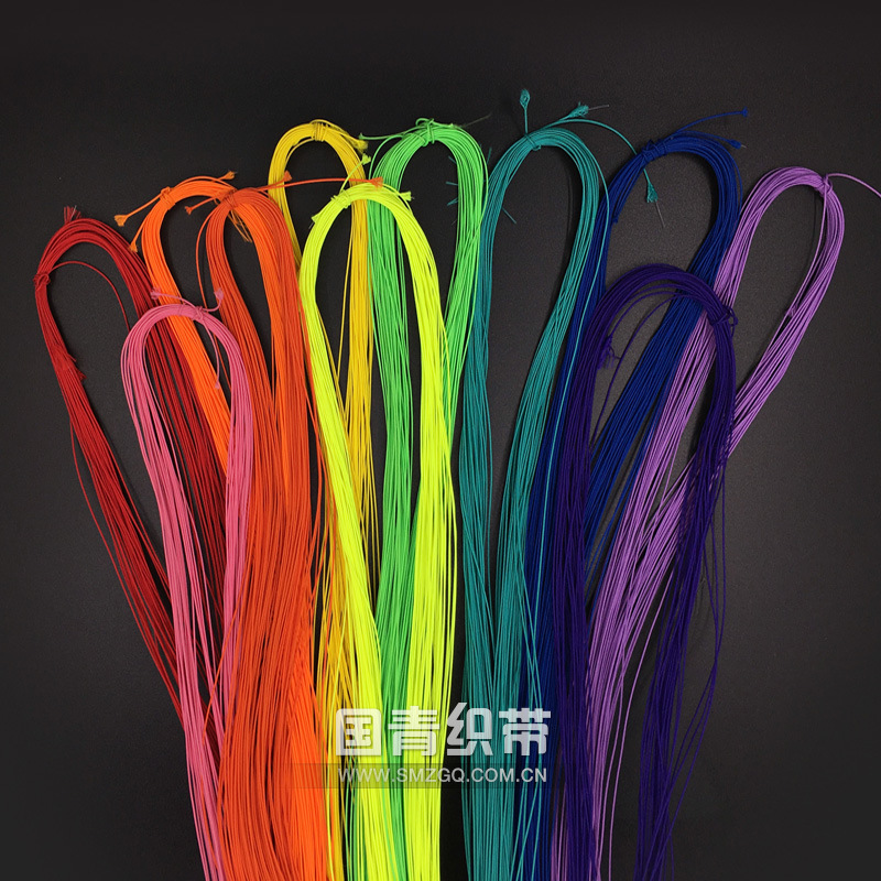 国青织带 涤纶空芯绳 0.7mm 彩色涤纶绳吊卡绳 K宝挂绳