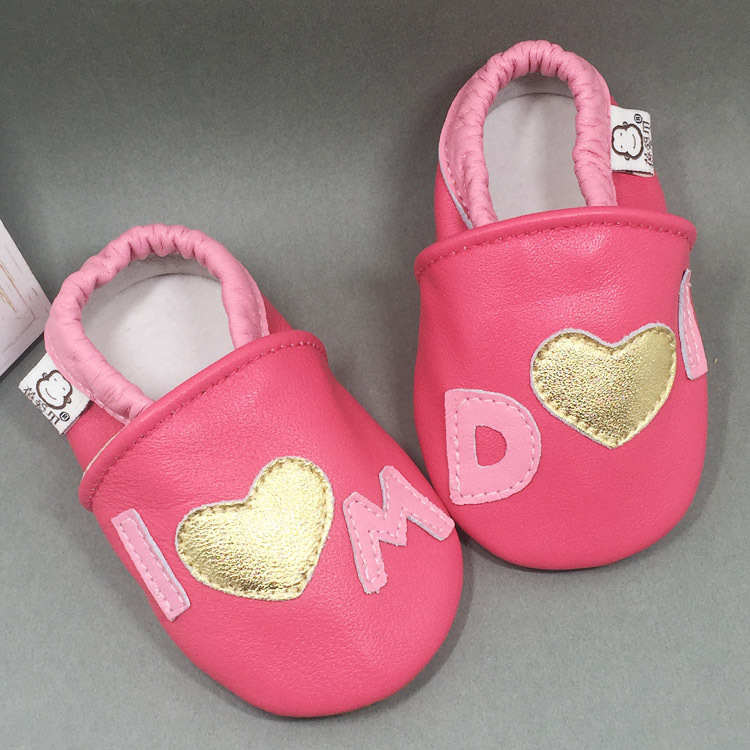 Bei Aibei Sheepskin toddler shoes indoor soft sole genuine leather Baby Shoes baby shoes Aibaaima