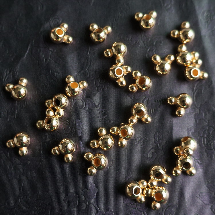 Factory direct sales of single-hole irregular-shaped hair band and hair rope accessories, as well as wholesale of heart-shaped electroplated bead hair accessory accessories detail image 7