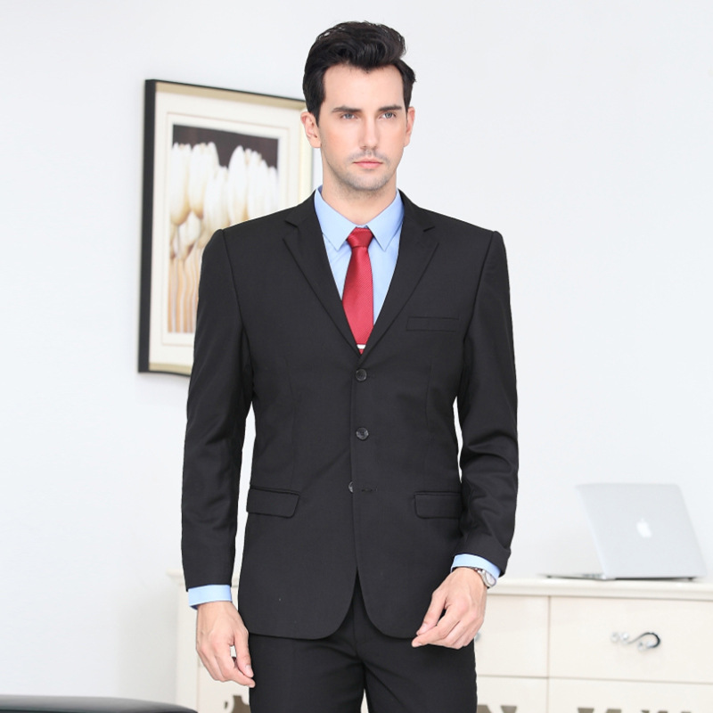 Suit man Three-piece Suite Business Formal Professional suit Self cultivation Groomsman Groom Wedding dress Spring