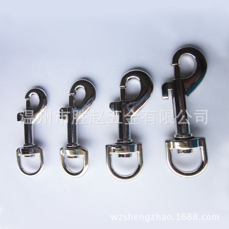 【厂家供应】镀镍弹簧钩 宠物牵引旋转钩 保险弹簧钩 规格齐全