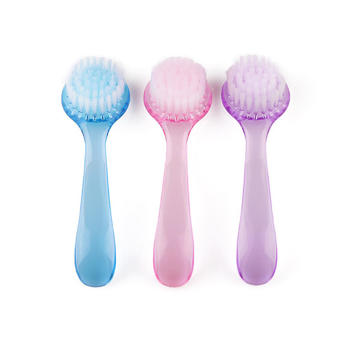 Manicure round head nail brush with cover Manicure long handle dust cleaning brush Manicure tool nail brush wholesale