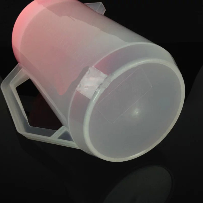 RJ45 hervidor grande de plástico con la escala taza de medición barril transparente PP material espesado hornear leche té 4L taza de medición proporción