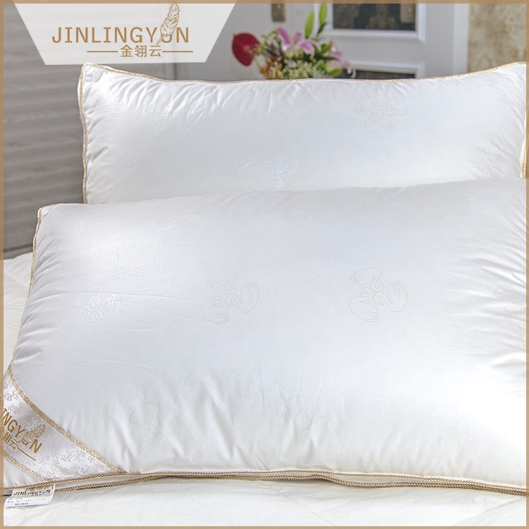 08款白鴨絨羽絨枕頭酒店柔軟羽絨枕芯羽毛保健枕頭單雙人