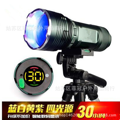 Violet light Night fishing lights upgrade Fishing Lights Night fishing lights 30W Blue light Zoom Purple light source
