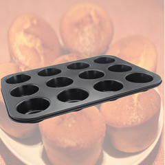 Small mini 12-piece baking pan non-stick cake mold Mini cake mold 12-piece muffin cup non-stick coated baking pan
