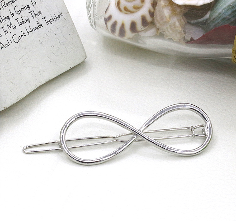 Korean Fashion Figure Eight Alloy Hairpin Bangs Clip Hairpin Side Clip Wholesale display picture 8