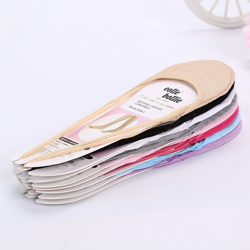Half-foot invisible socks (Foot Charm) women's cotton no-show anti-slip, one size