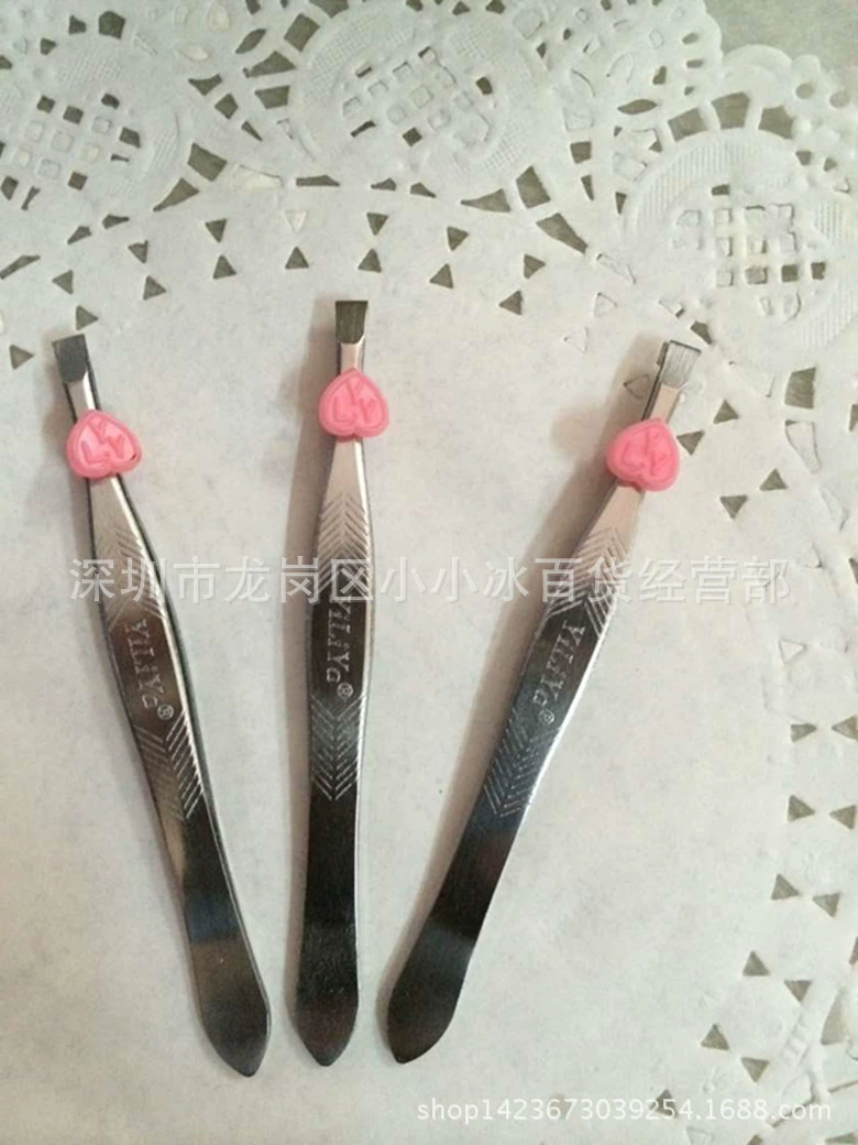 Оптовая diagonal mouthpiece palette and eyebrows, eyebrows, stainless steel dumplings, one yuan two -dollar store stall