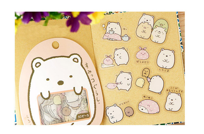 Cute Cartoon Transparent Pvc Sticker Paper Bag 1 Set display picture 3