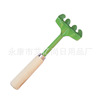 Gardening tool wooden handle three -piece round shovel rake succulent plant planting gardening tools
