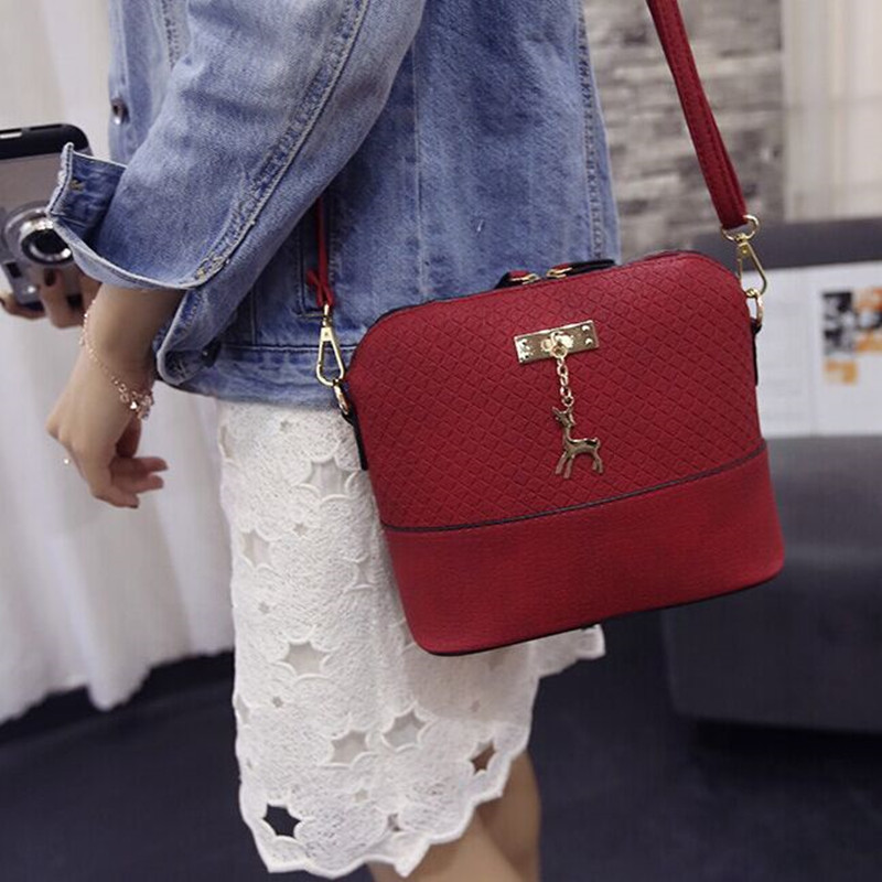 Spring new women's bag embossed plaid de...