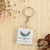 Acrylic plastic metal keychain, wholesale, creative gift