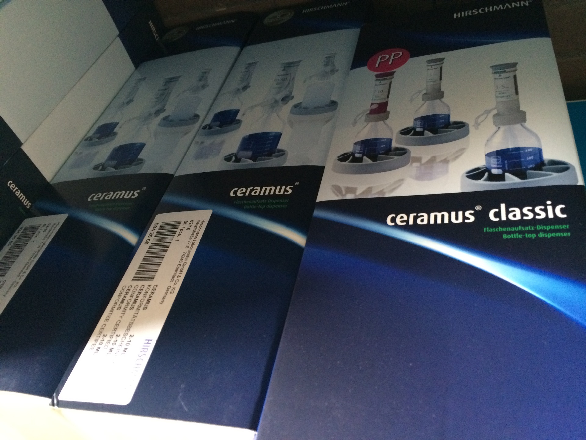 Hirschmann Ceramus瓶口分配器1ml莱奈瓶口移液器可调式移液器