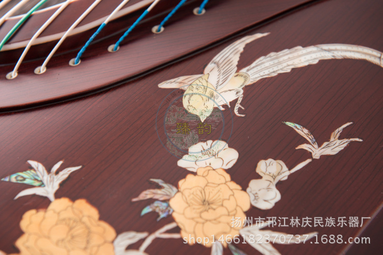 精紅木螺鈿花鳥4