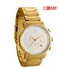 Golden waterproof steel belt for leisure, quartz watch, European style