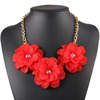 Accessory, three dimensional necklace, European style, wholesale, flowered